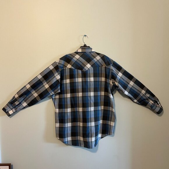 Men's Ely Cattleman Long Sleeve Western Snap Plaid Shirt (XL) - Picture 2 of 2
